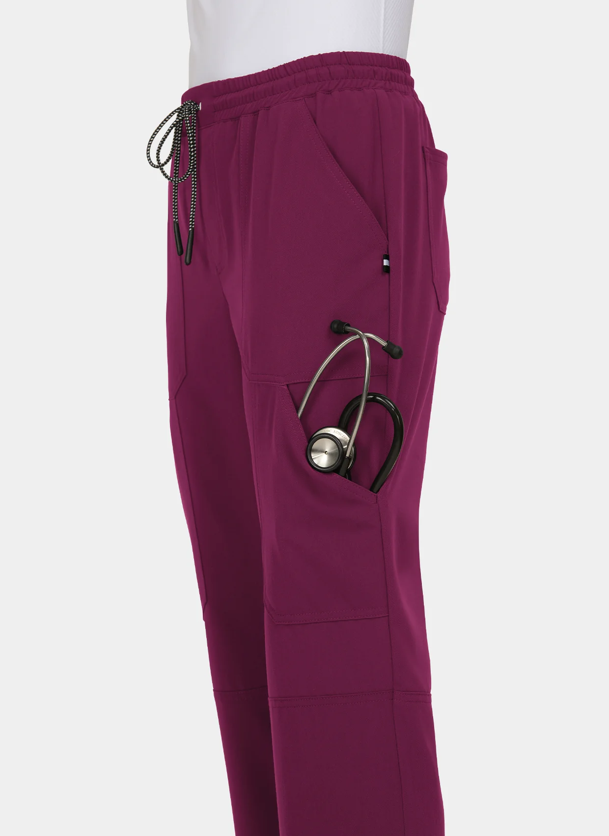Koi Next Gen Good Vibe Scrub Joggers - Wine - Image 2