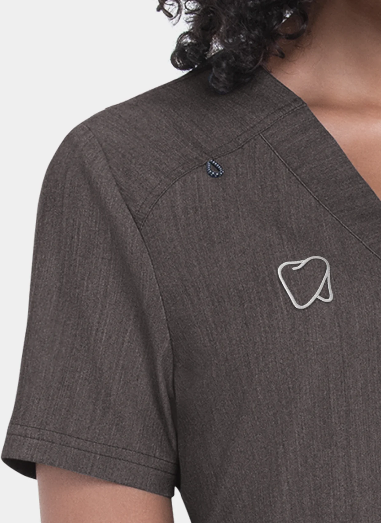 Koi Next Gen Hustle And Heart Scrub Top - Heather Grey - SALE - Image 3