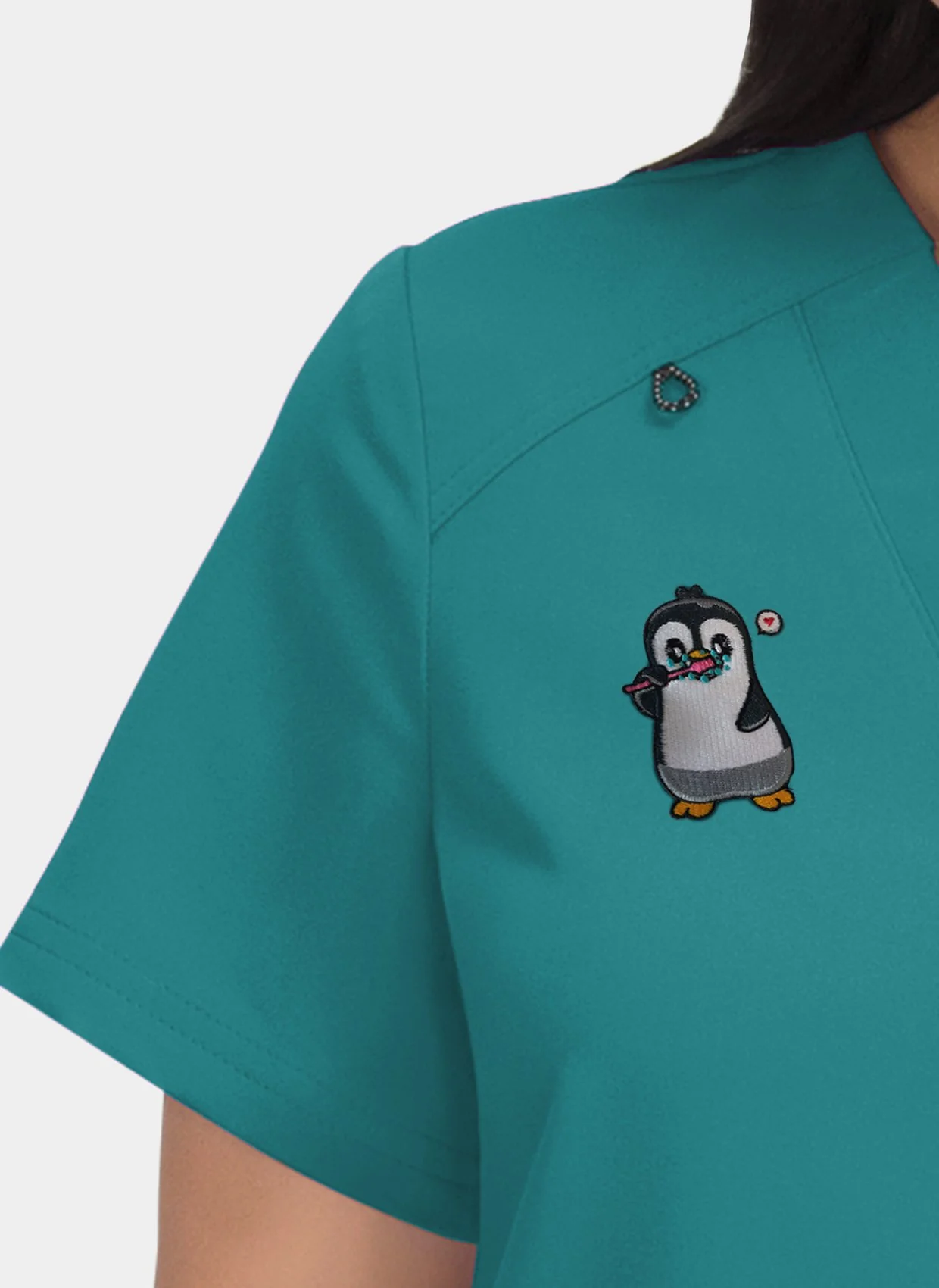 Koi Next Gen Hustle And Heart Scrub Top - Teal - Image 2