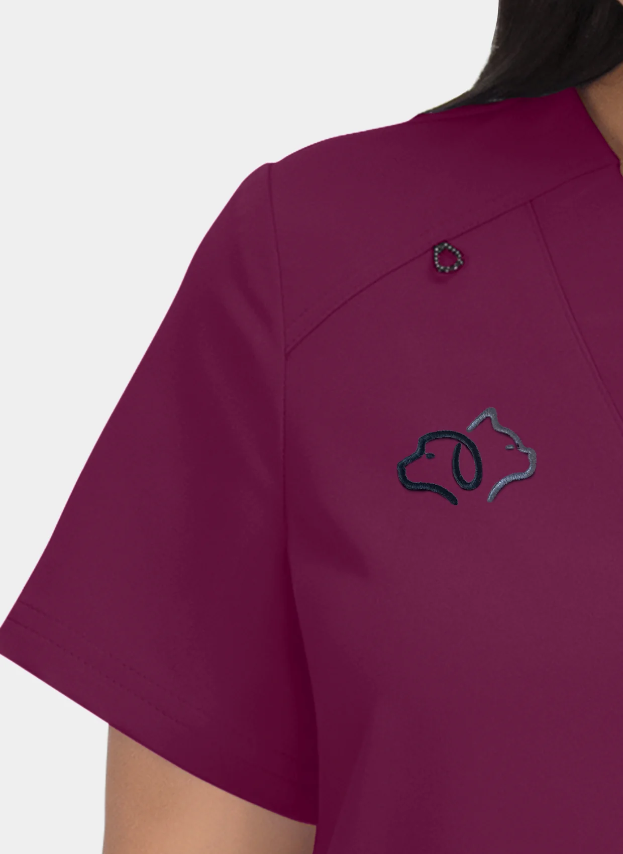 Koi Next Gen Hustle And Heart Scrub Top - Wine - Image 3