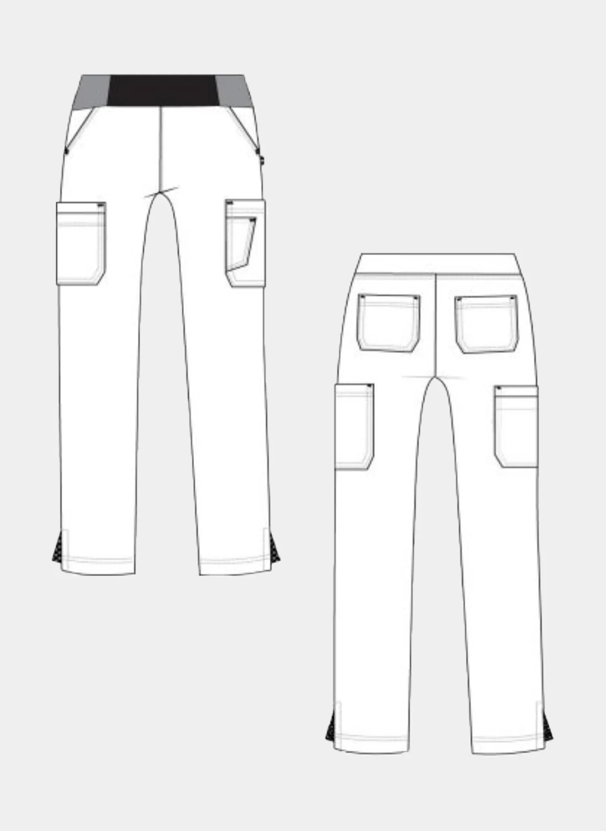 Koi Next Gen On The Move Maternity Scrub Trousers - Heather Grey - Image 3