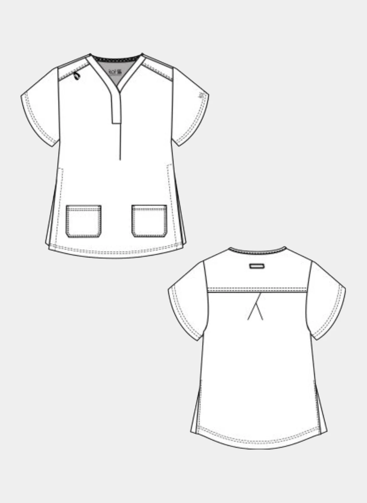 Koi Next Gen Onboard Maternity Scrub Top - Black - Image 2