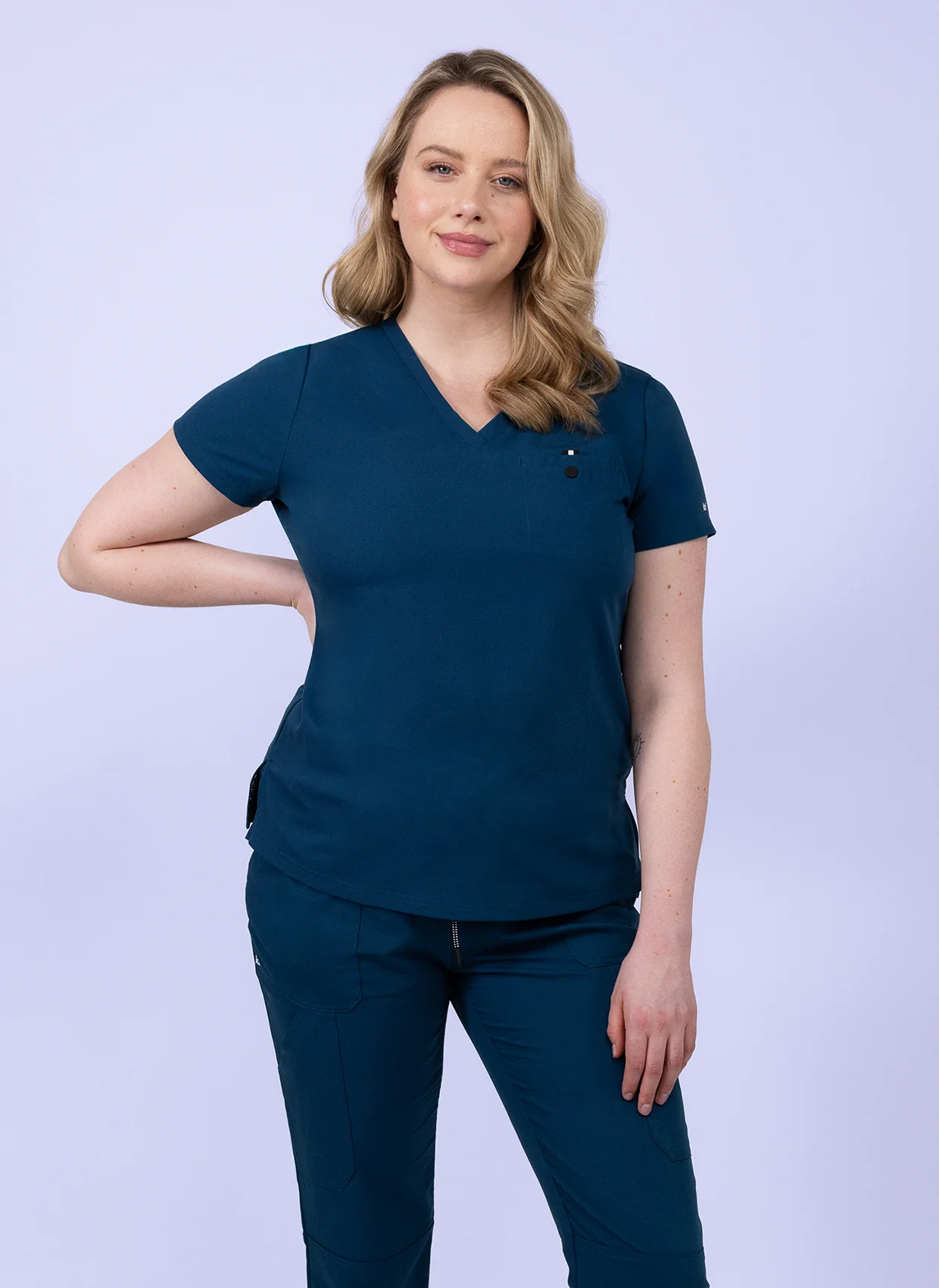 Koi Next Gen Ready To Work Scrub Top - Caribbean - Image 3