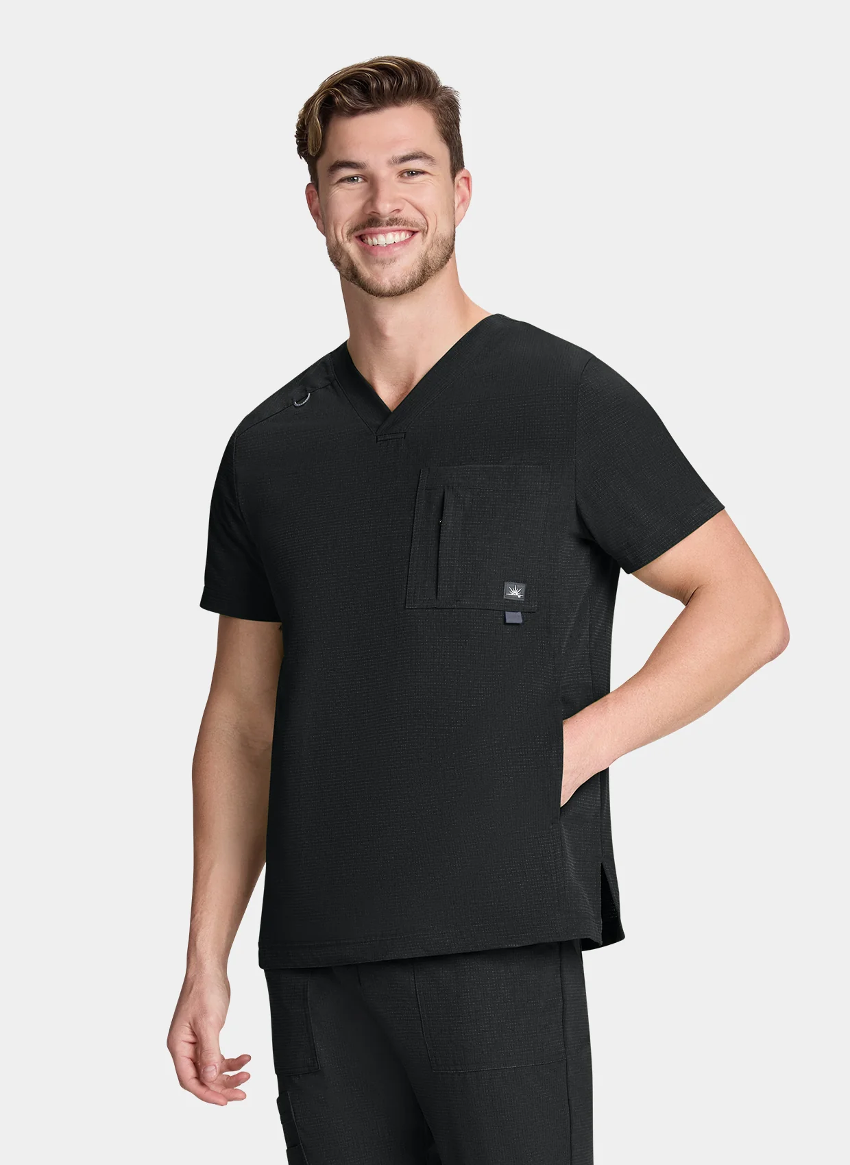 Koi Solis Caldwell Scrub Top - Black - Image 3