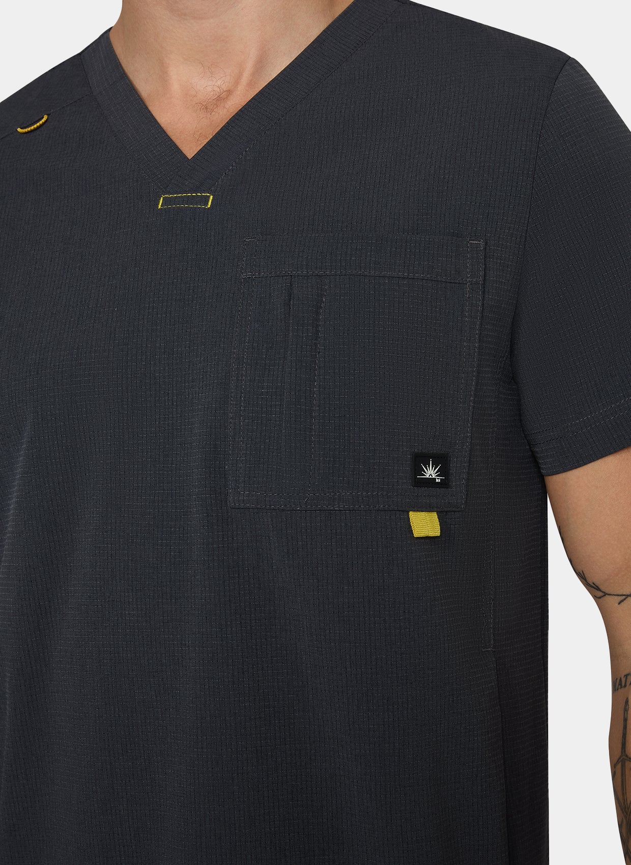 Koi Solis Caldwell Scrub Top - Charcoal - Image 3