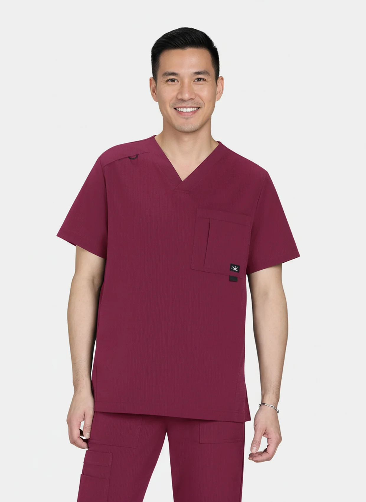 Koi Solis Caldwell Scrub Top - Wine