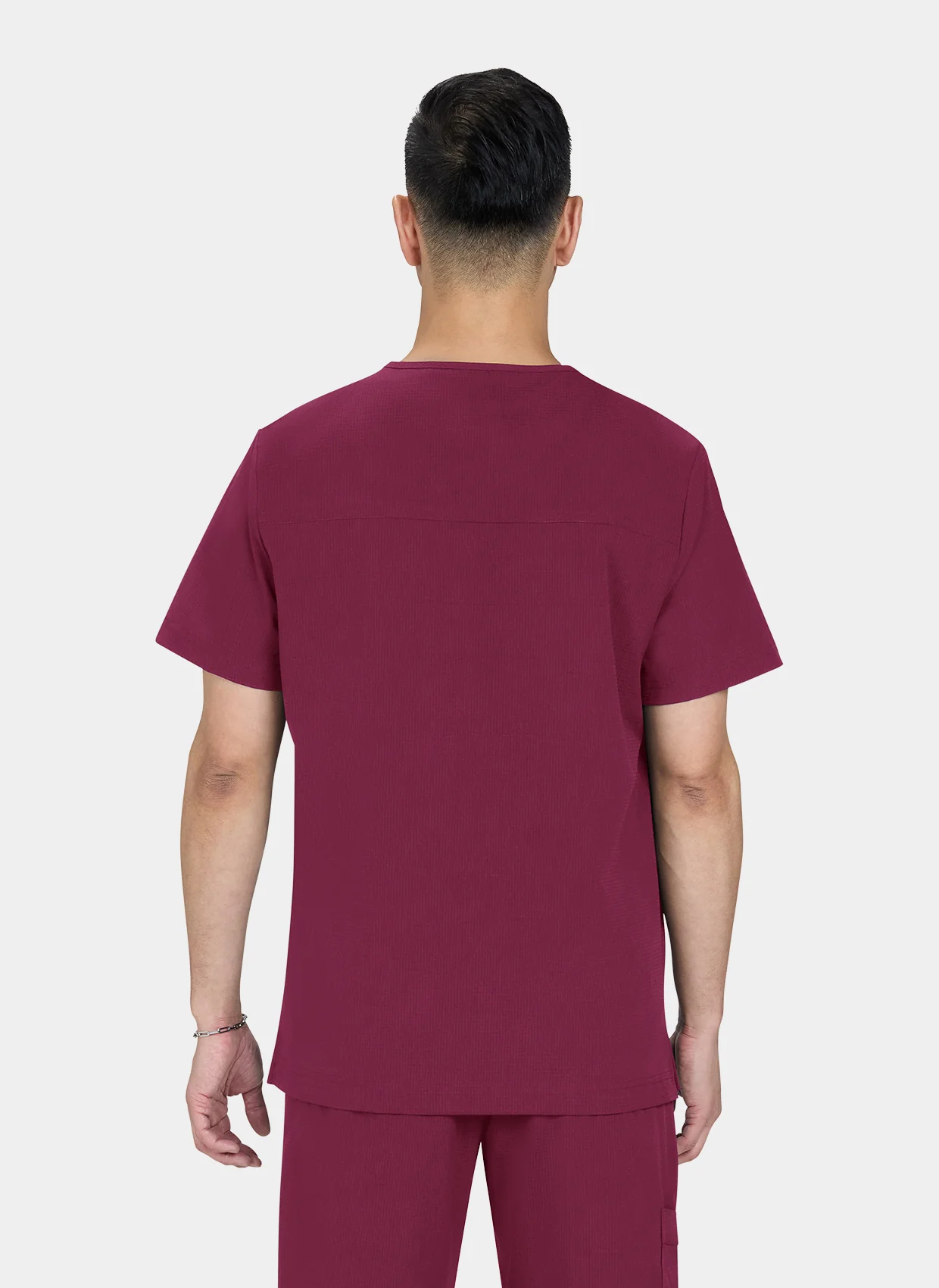 Koi Solis Caldwell Scrub Top - Wine - Image 2