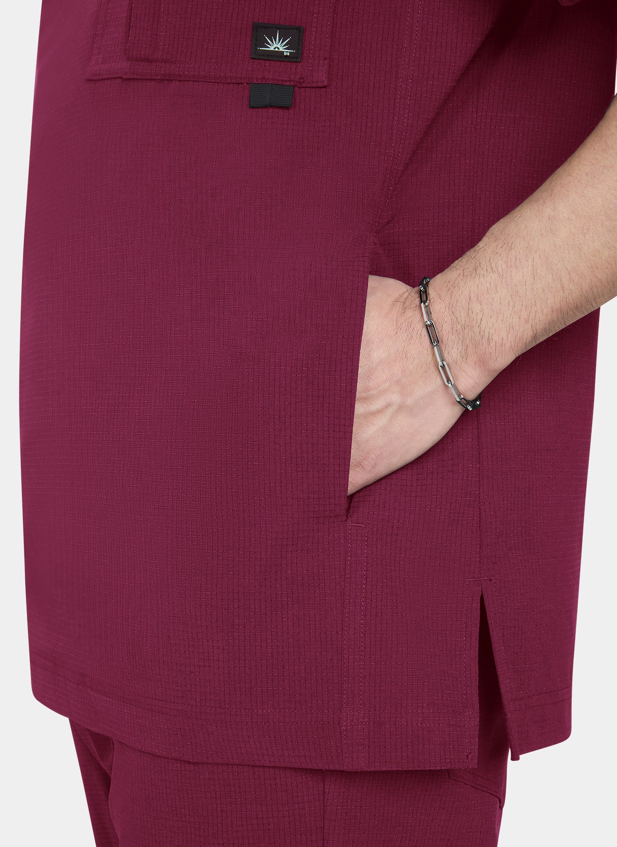 Koi Solis Caldwell Scrub Top - Wine - Image 4