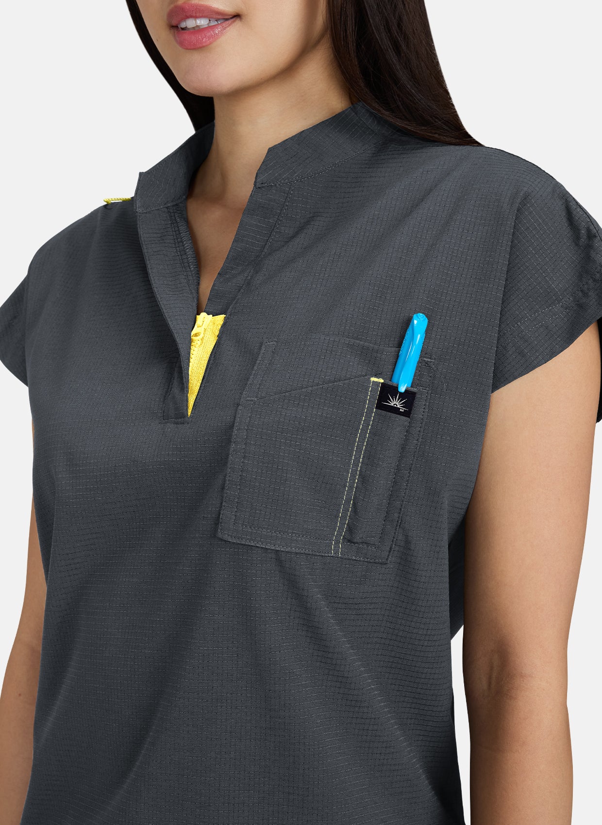 Koi Solis Catrin Scrub Top - Charcoal - Image 2