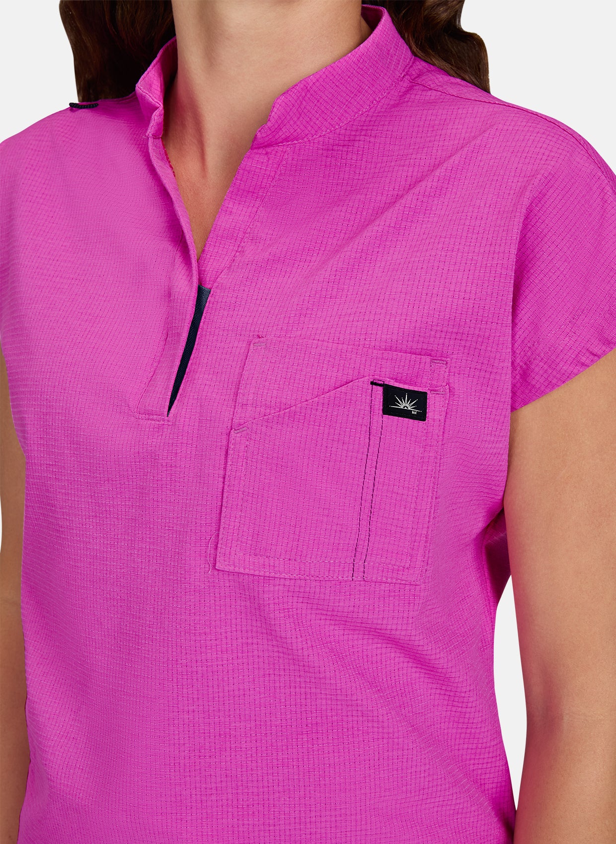 Koi Solis Catrin Scrub Top - Hibiscus Pink - Image 2