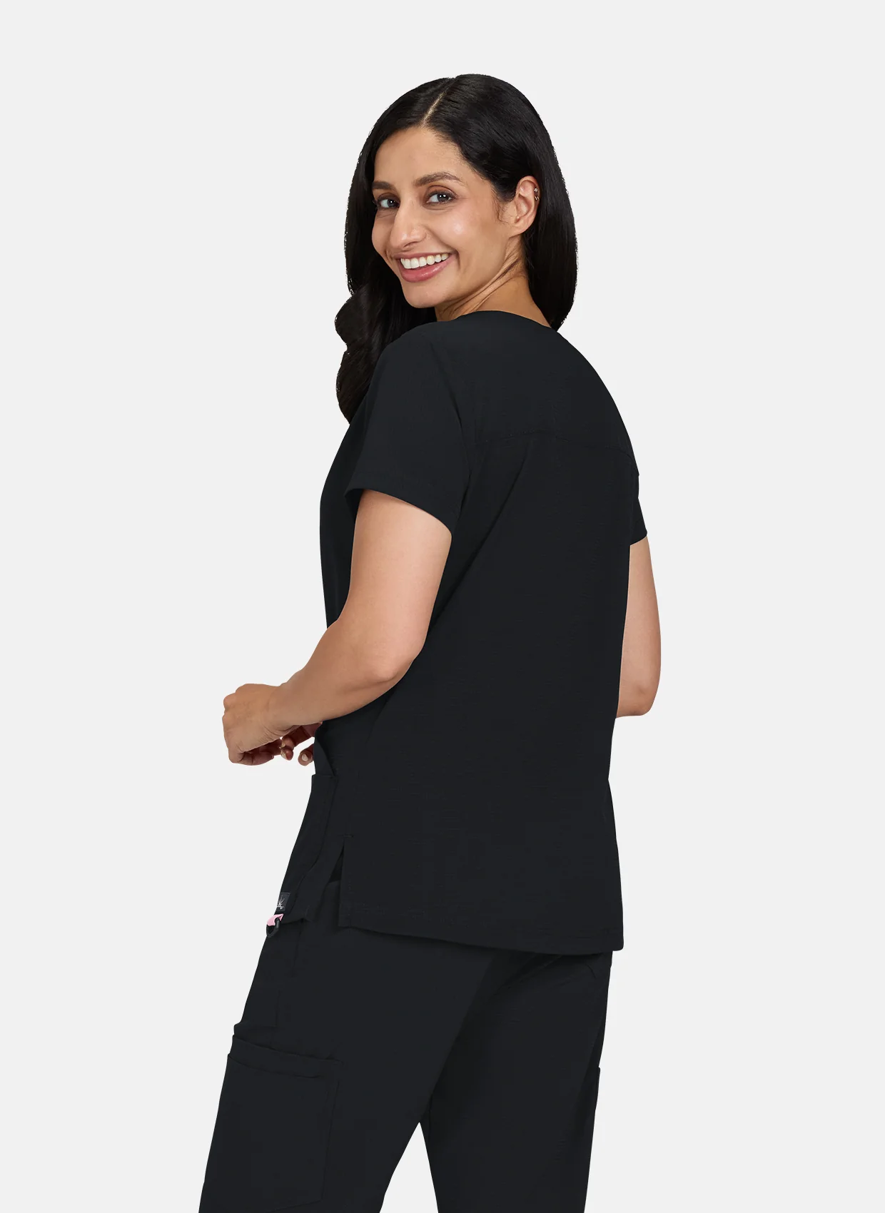Koi Solis Sari Scrub Top - Black - Image 3