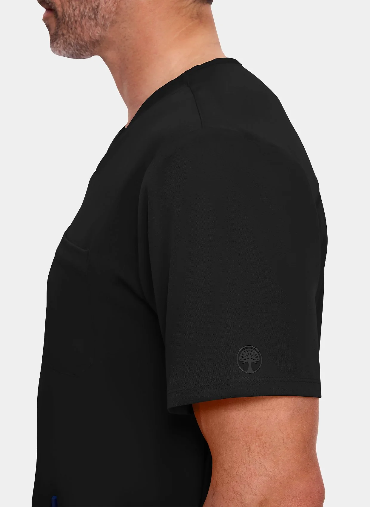 Healing Hands Matthew Scrub Top - Black - Image 3