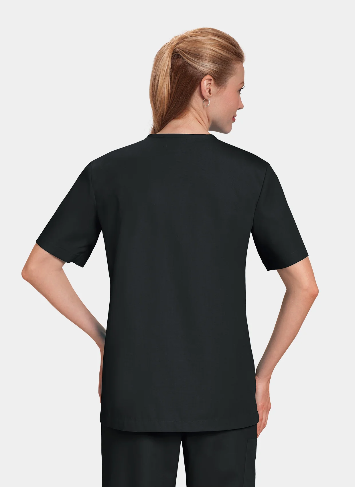 Unisex Orange Standard Balboa Scrub Top - Black - Image 6