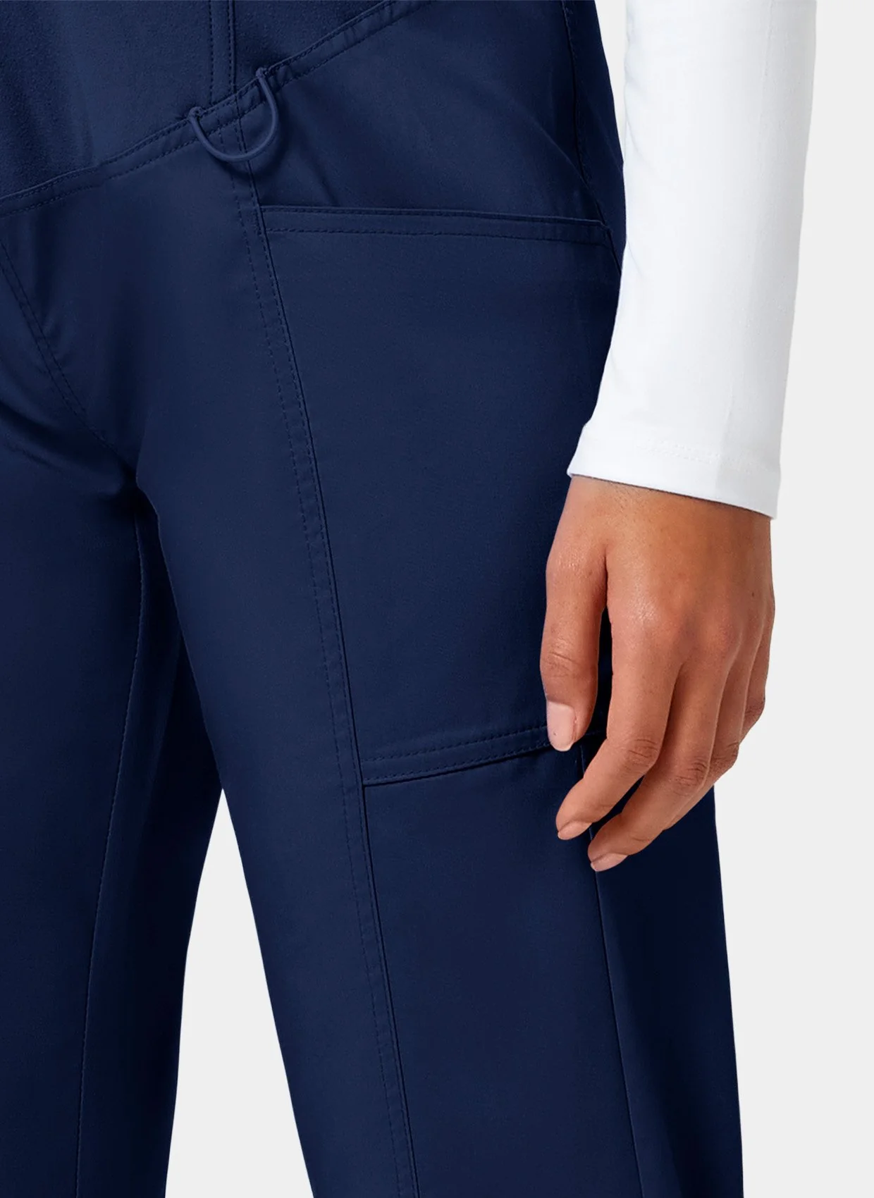 Cherokee WW Revolution Maternity Straight Leg Scrub Trousers WWE155 - Navy - Image 3