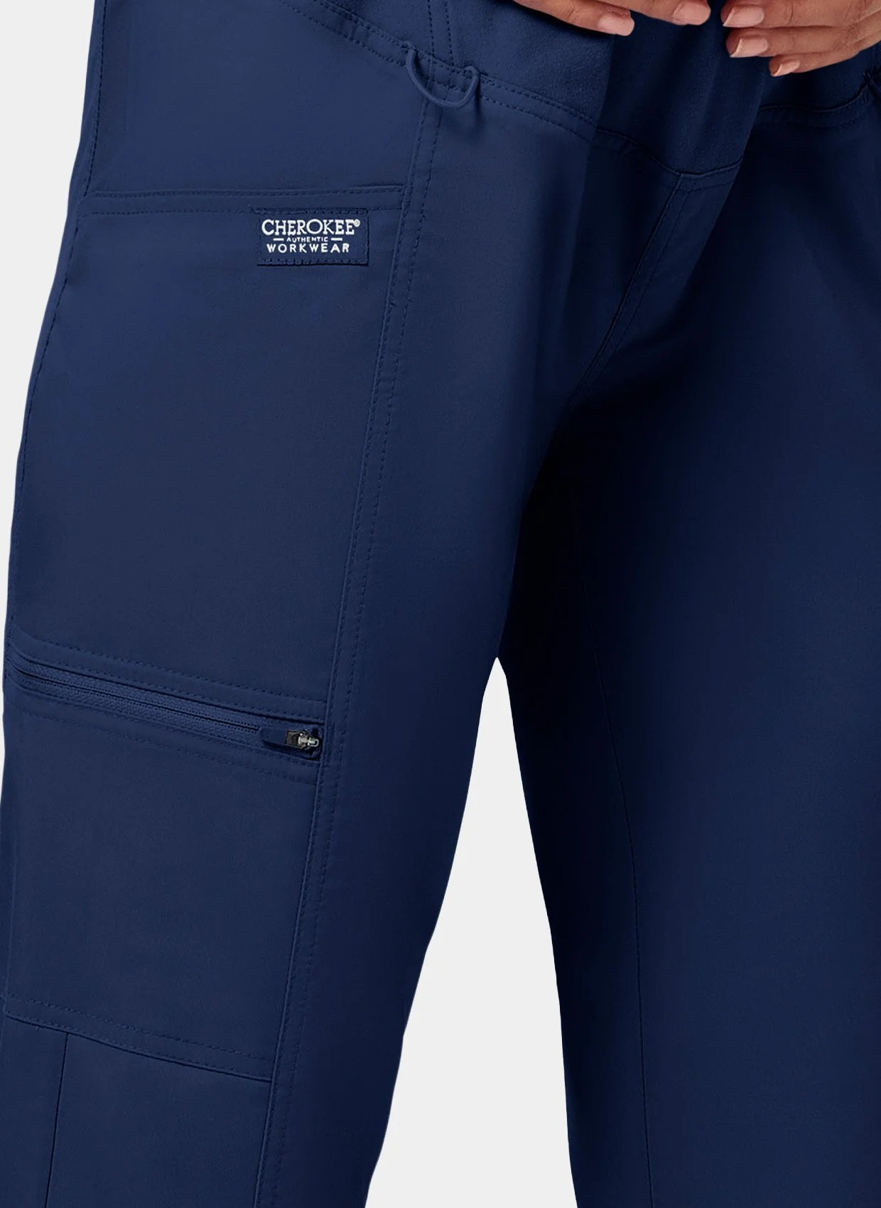 Cherokee WW Revolution Maternity Straight Leg Scrub Trousers WWE155 - Navy - Image 4