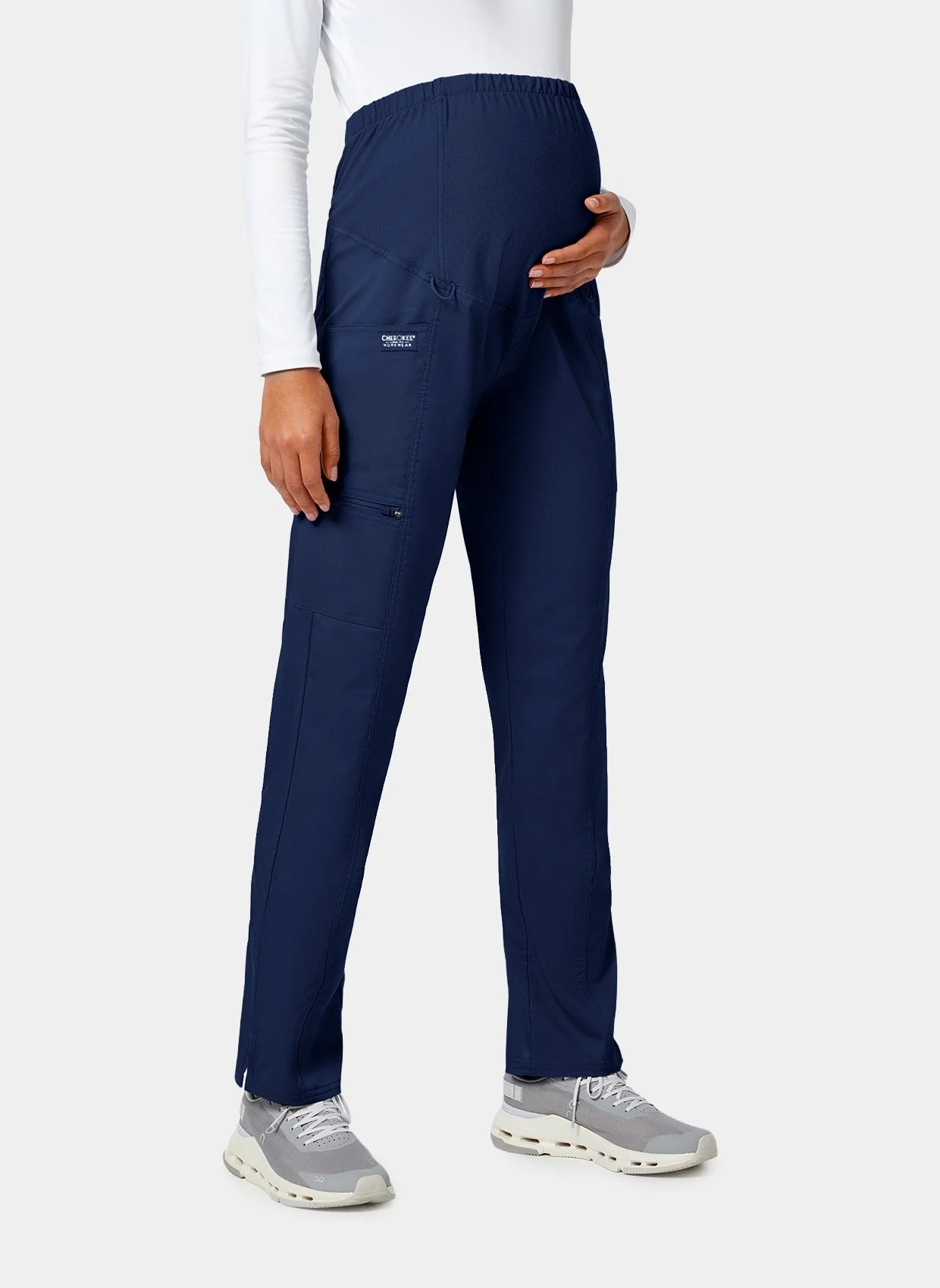 Cherokee WW Revolution Maternity Straight Leg Scrub Trousers WWE155 - Navy - Image 7