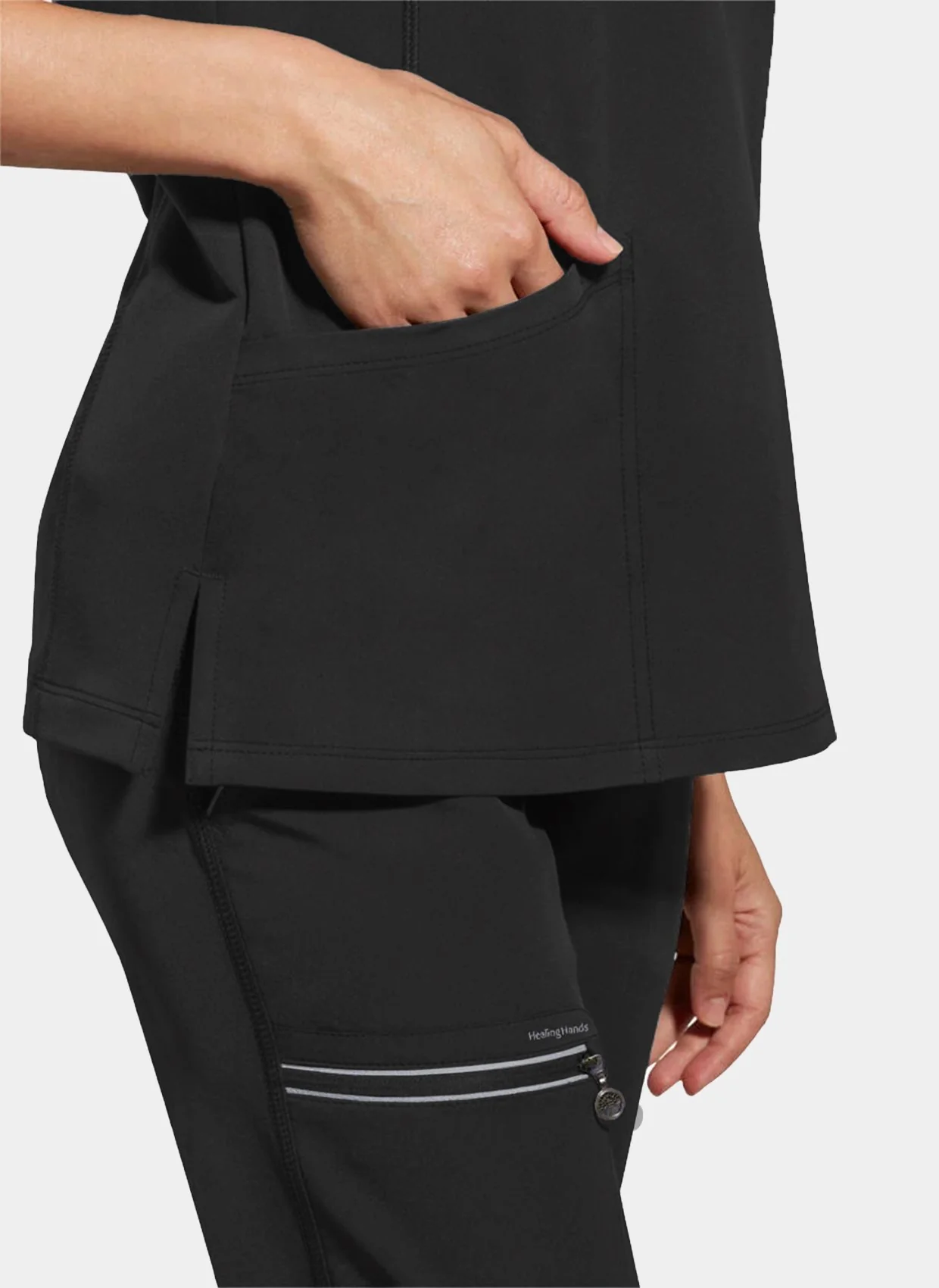 Healing Hands 360 Sonia Scrub Top - Black - Image 3
