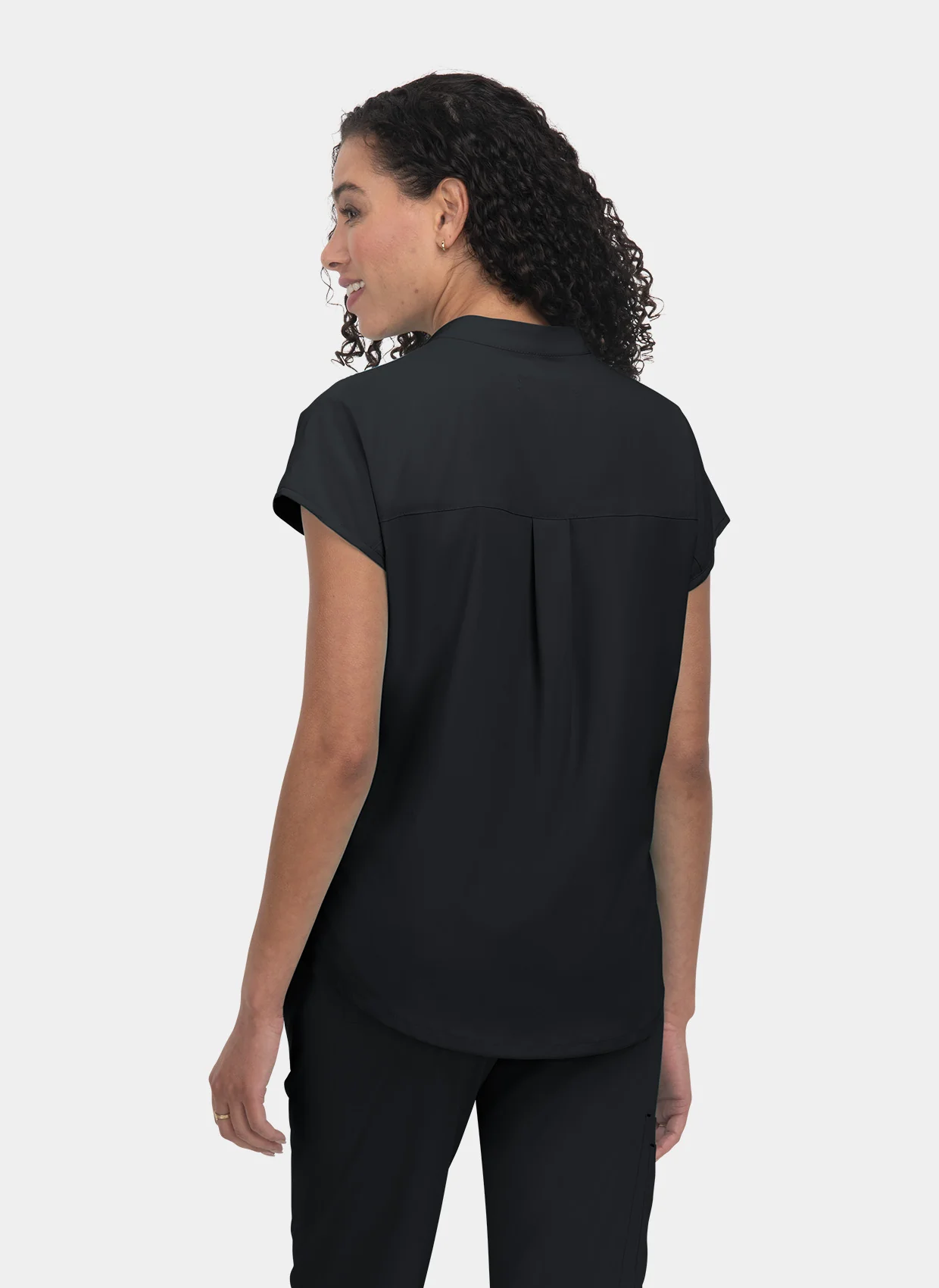 Koi Basics Ari Scrub Top - Black - Image 2