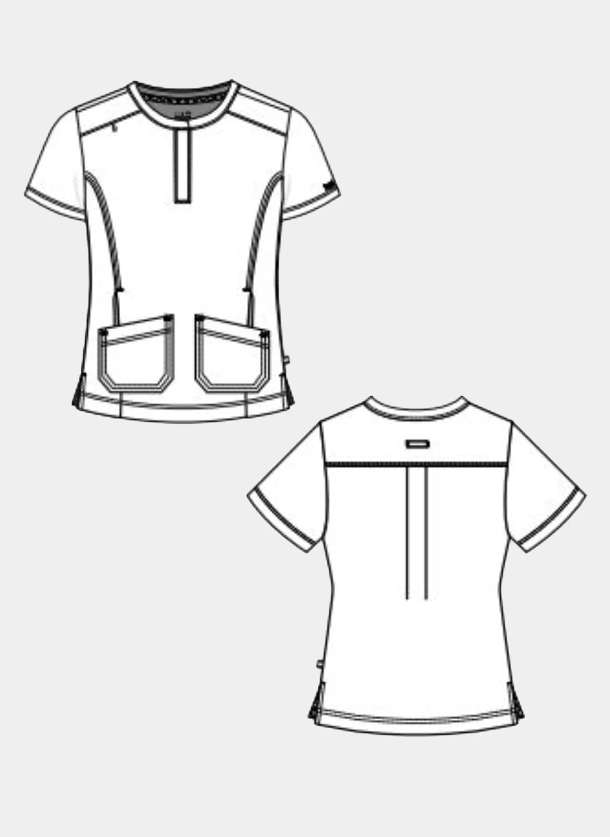 Koi Next Gen Driven Scrub Top - Charcoal - Image 3