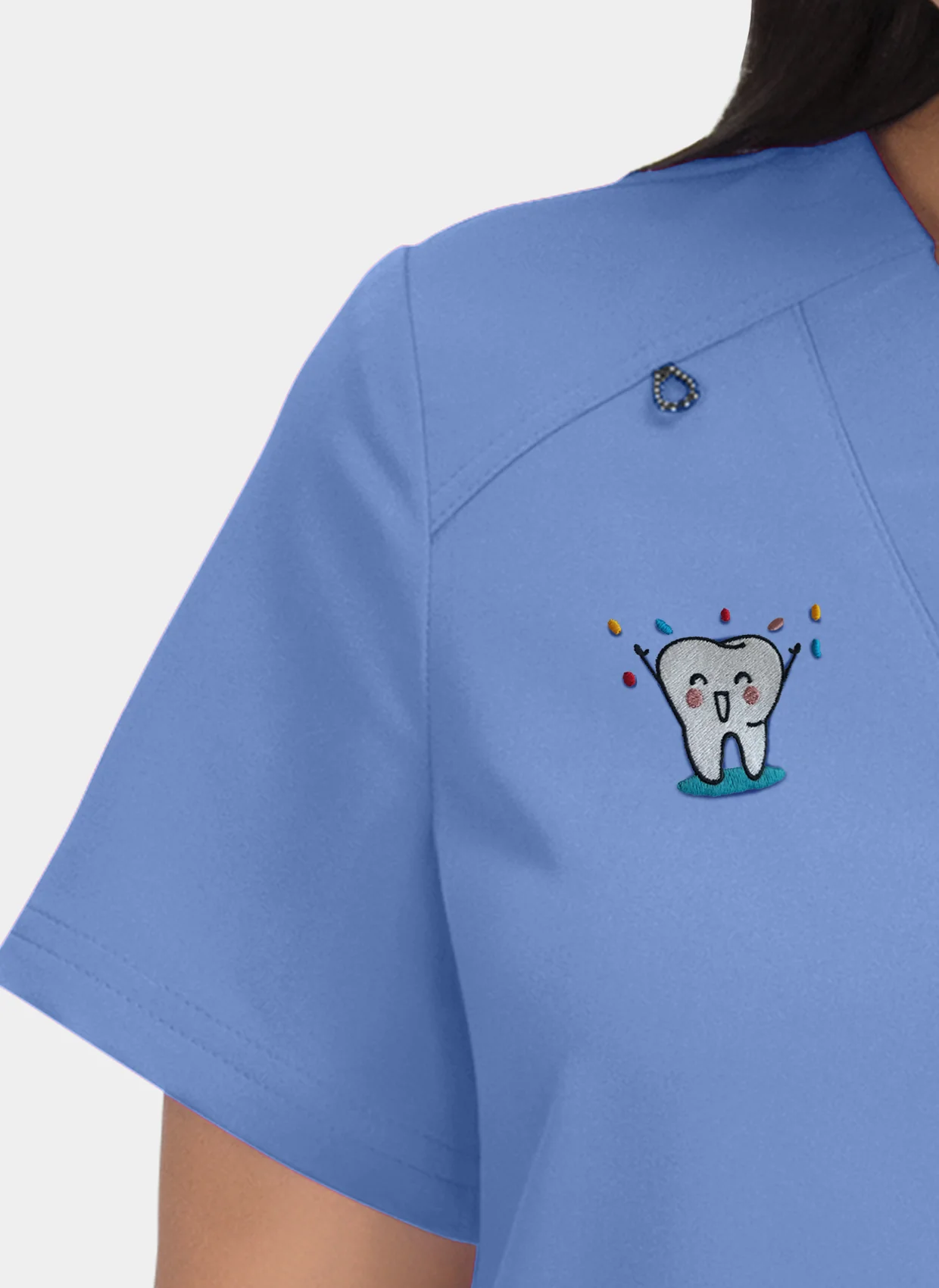 Koi Next Gen Hustle And Heart Scrub Top - True Ceil - Image 3
