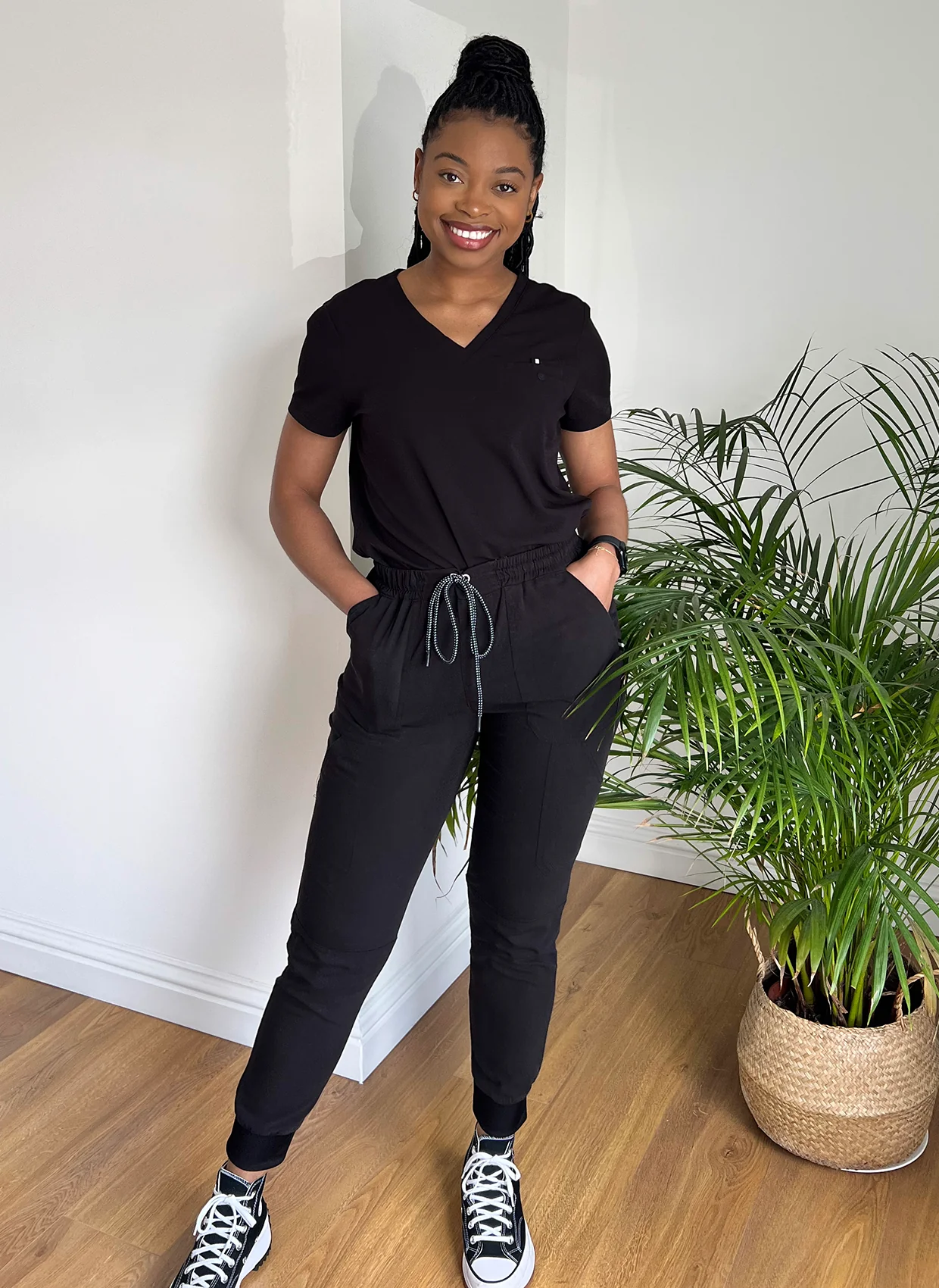 Koi Next Gen Ready To Work Scrub Top - Navy - Image 3