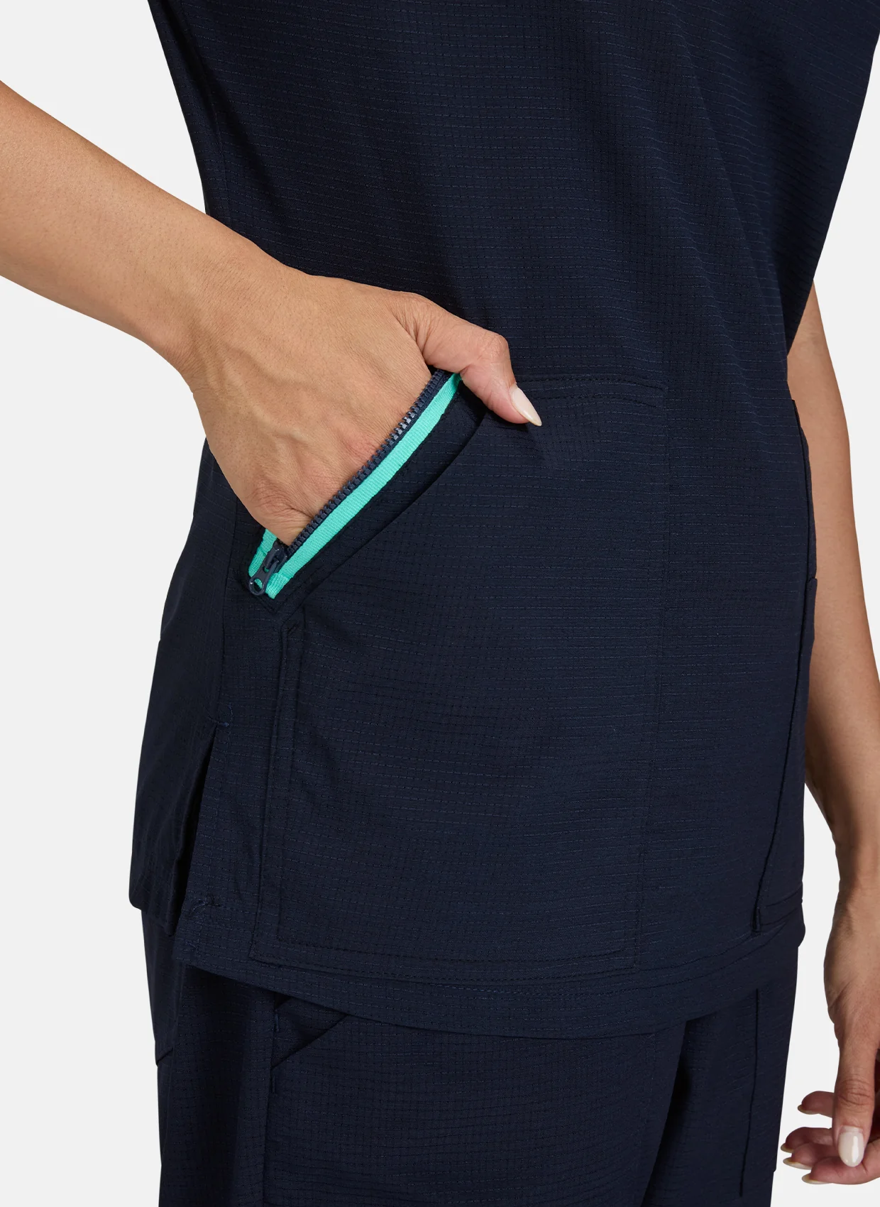 Koi Solis Sari Scrub Top - Navy - Image 4